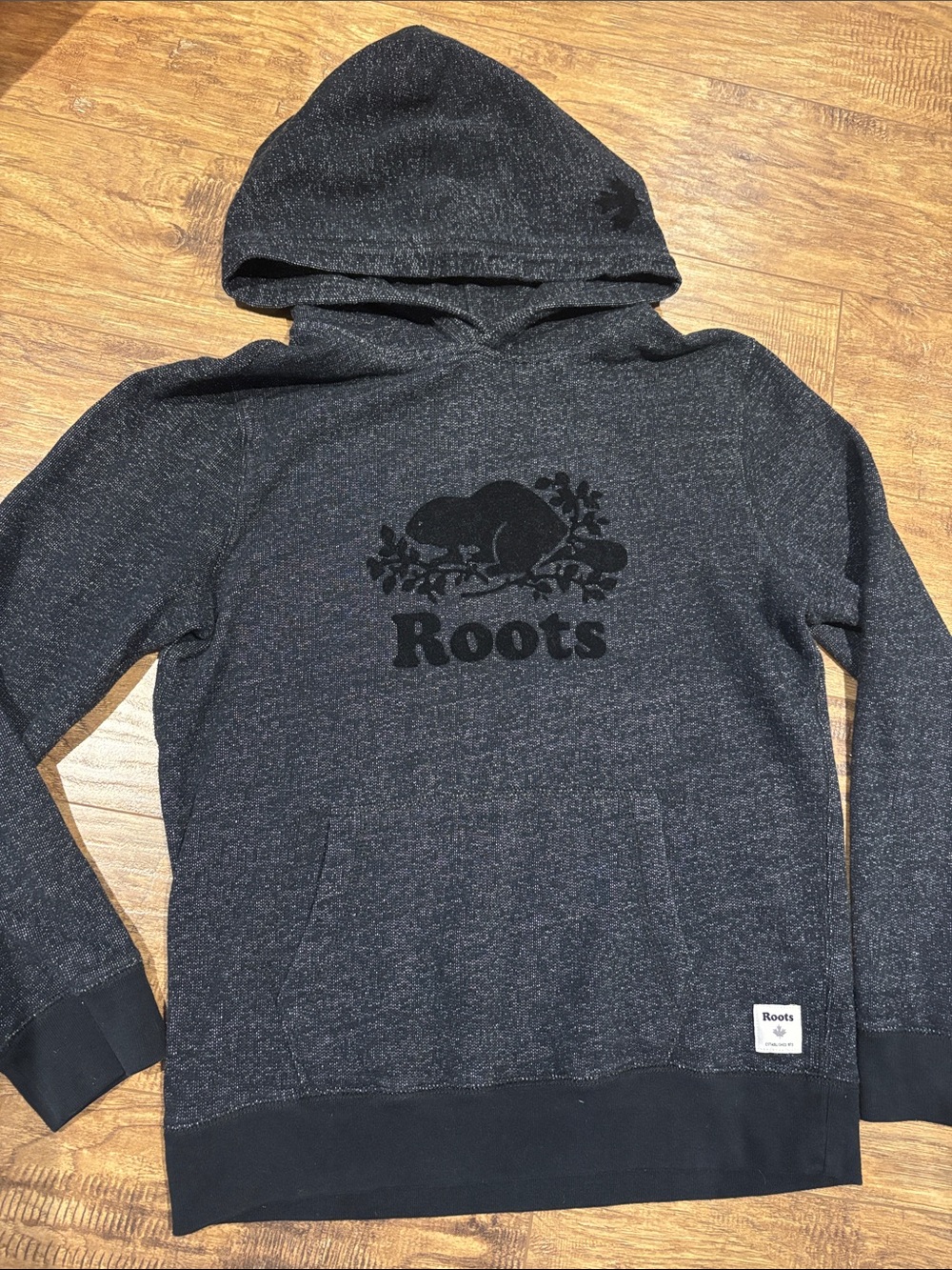 Roots Kids Hooded Sweatshirt - Heathered Black